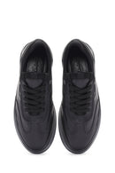 Men's Black Lace-up Leather Sneaker | Derimod