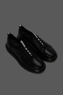 Erkek Siyah Deri Sneaker | Derimod