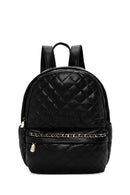 Women's Black Quilted Backpack | Derimod