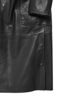 Stella Women's Black Regular Leather Trench Coat | Derimod