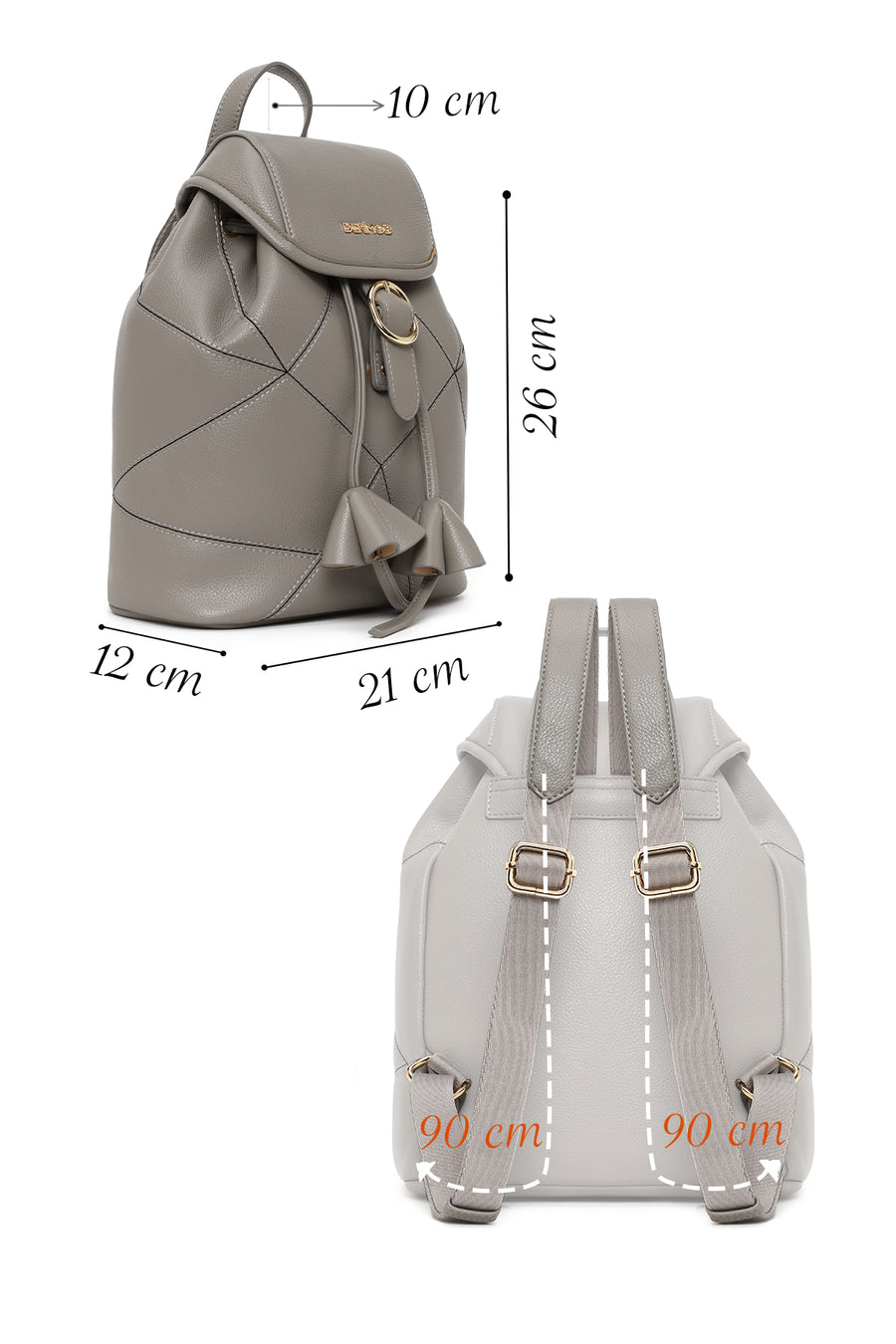 Woman Gray Backpack