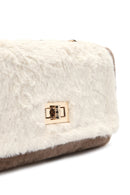 Women's Mink Long Strap Plush Crossbody Bag | Derimod