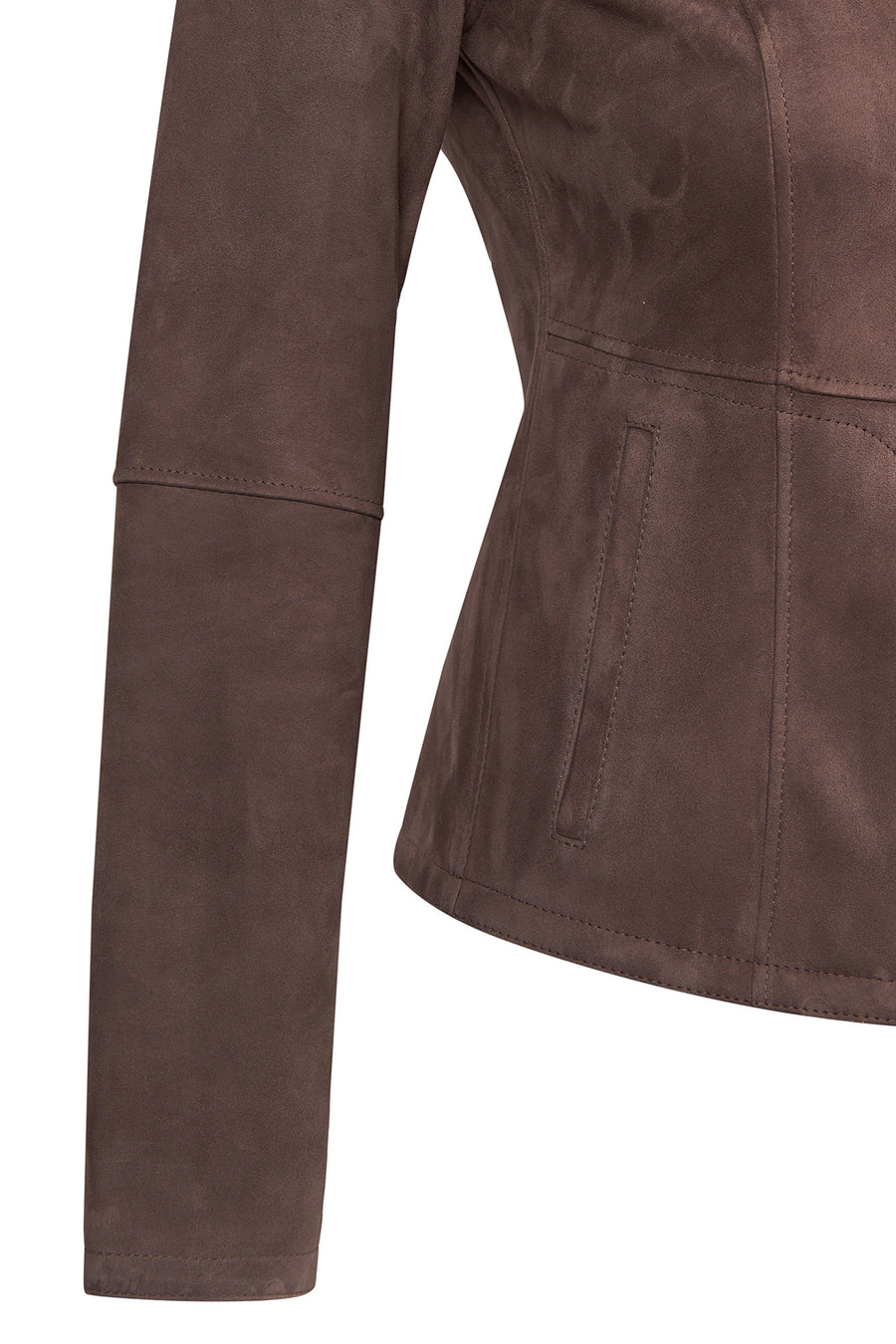 Lucy Woman Gray Double-Sided Leather Suede Jacket