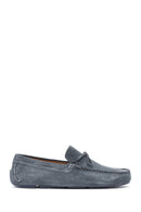 Erkek Lacivert Süet Deri Loafer | Derimod