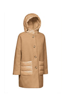 Geox Women's Tan Calithe Hooded Coat | Derimod