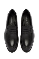 Men's Black Leather Classic Loafer | Derimod