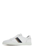 Men's White Lace-up Leather Sneaker | Derimod