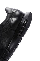 Men's Black Leather Sneaker | Derimod