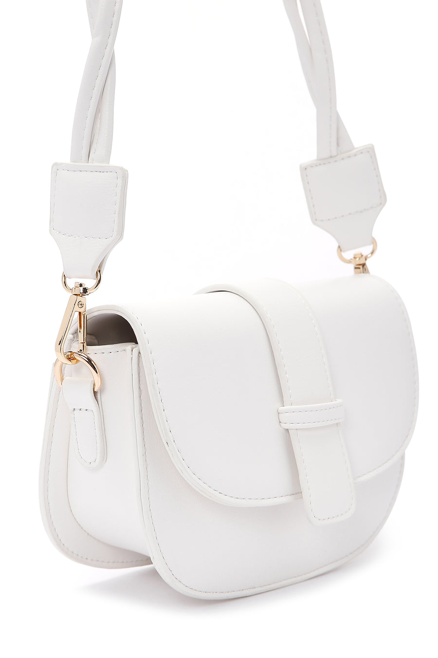 Women's White Long Strap Shoulder Bag