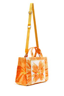 Woman Yellow Long Strap Printed Shoulder Bag | Derimod