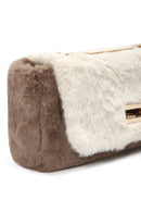 Women's Mink Long Strap Plush Crossbody Bag | Derimod