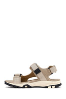 Male Beige Fabric Sandal | Derimod