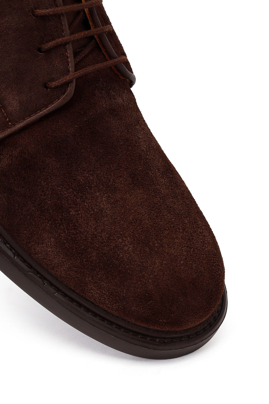 Male Brown Lace-up Suede Casual Shoes
