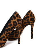 Woman Leopard High Thin-Heeled Leather Stiletto | Derimod