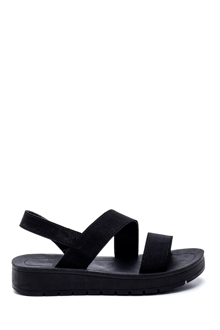 Women's Black Casual Flat Sandals 21SFE46836F | Derimod