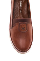Women's Tan Leather Comfort Loafer | Derimod