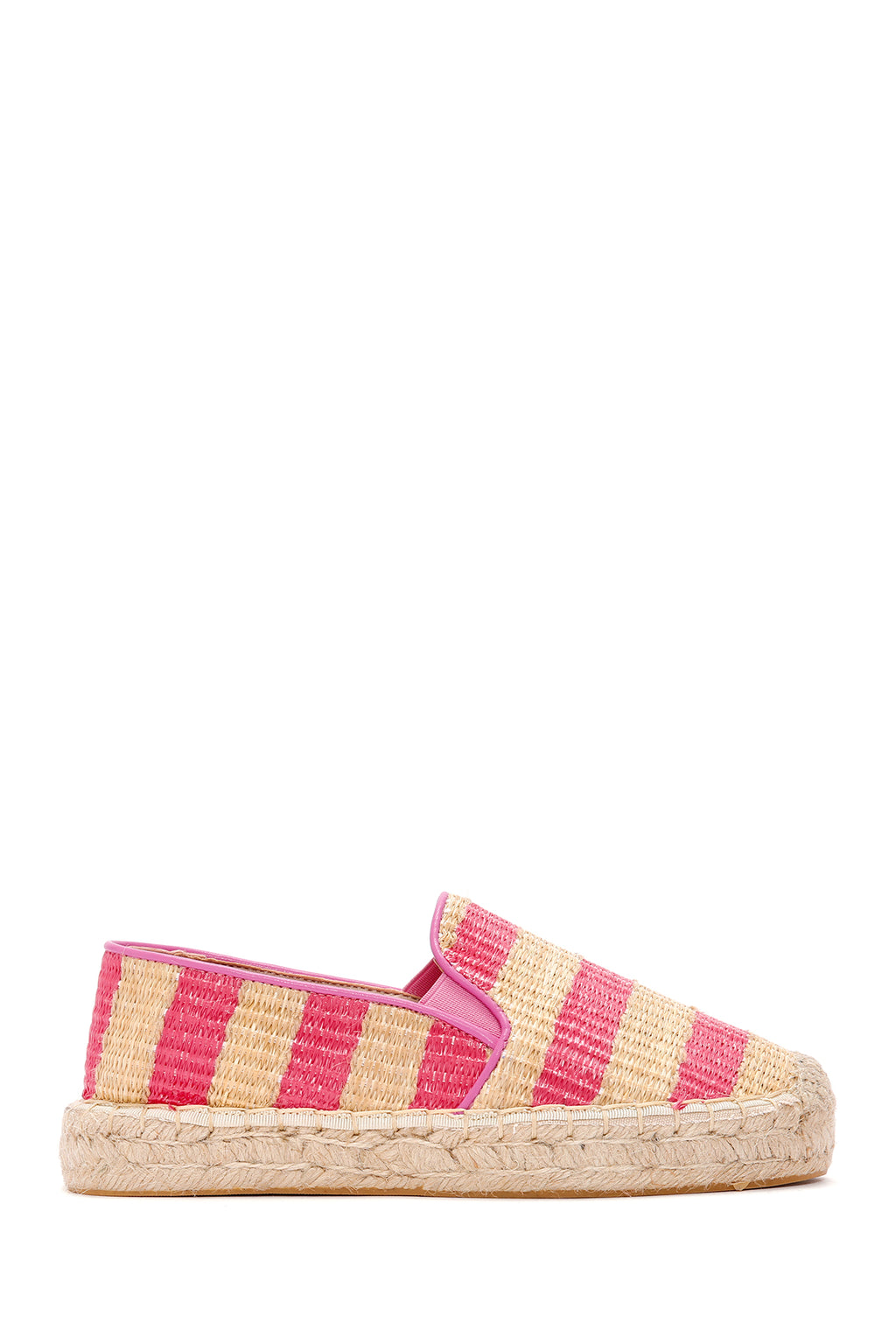 Kadın Pembe Hasır Espadril