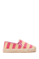 Women's Pink Straw Espadrilles | Derimod