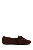 Woman Brown Tasselled Suede Loafer | Derimod