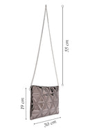 Women's Anthracite Long Chain Strap Quilted Clutch Bag | Derimod