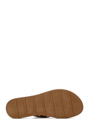 Women's Brown Double Buckle Slippers | Derimod