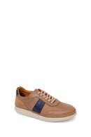 Erkek Bej Bağcıklı Deri Casual Sneaker | Derimod