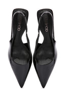 Women's Black Open Back Thin Heeled Shoes | Derimod