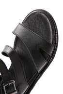 Women's Black Ankle Strap Leather Sandals | Derimod