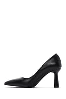 Women's Black Heeled Leather Stiletto | Derimod