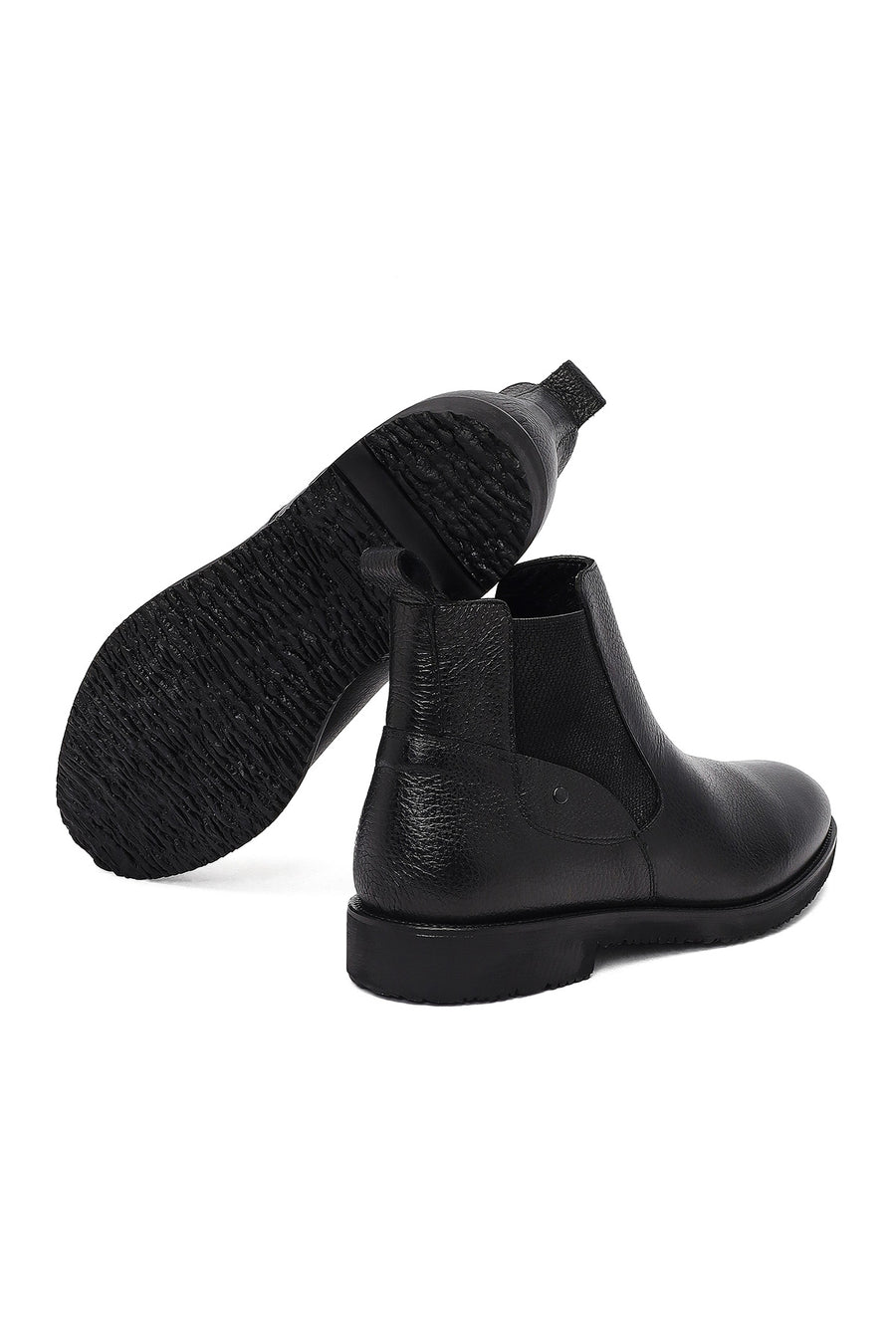 Male Black Leather Chelsea Boots
