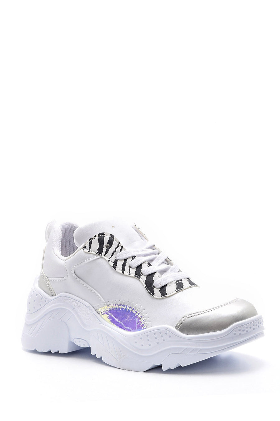 Kadın Gümüş Detaylı Sneaker