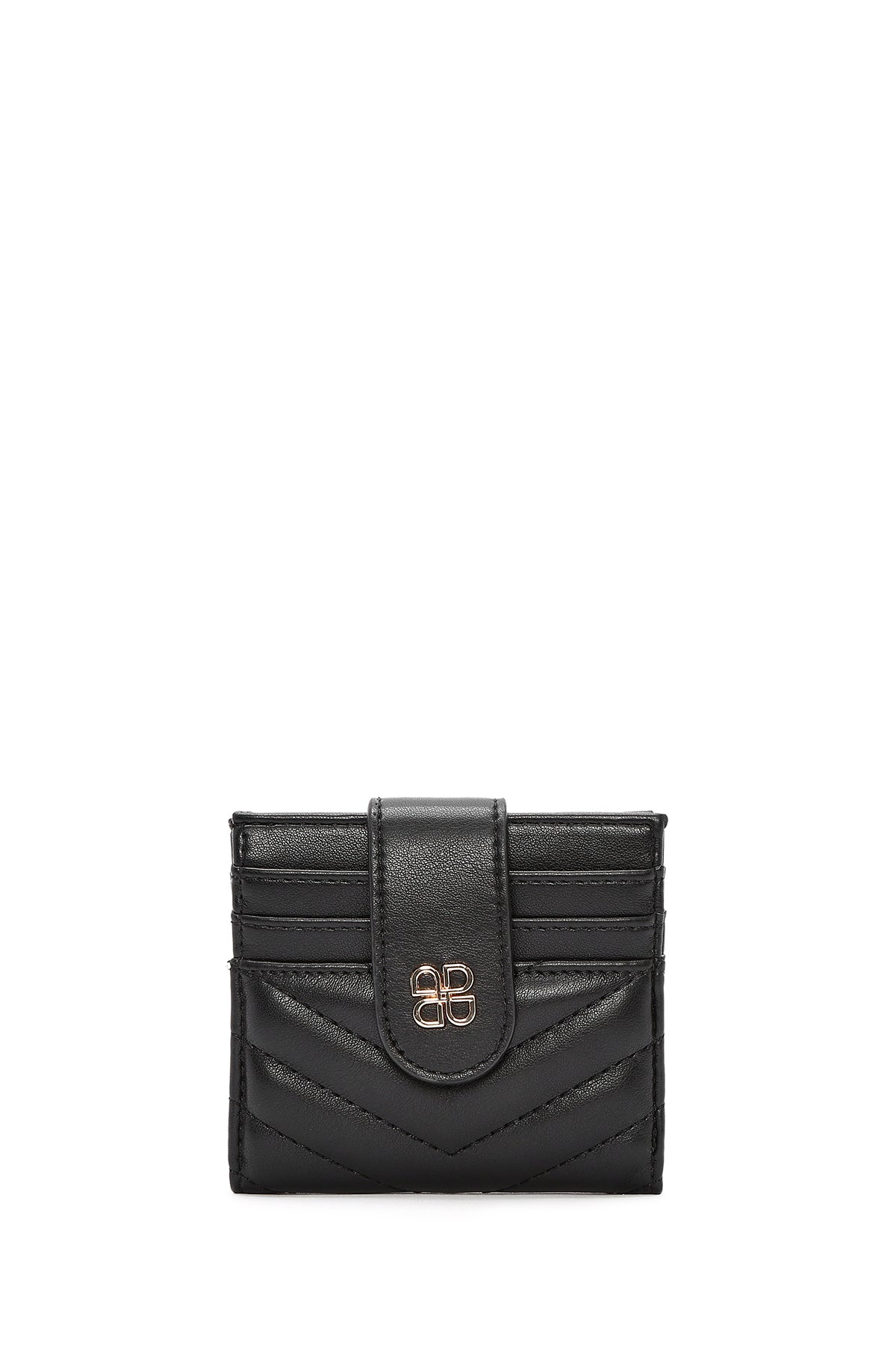 Women's Black Quilted Card Holder 000A2D5621KP | Derimod