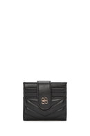 Women's Black Quilted Card Holder | Derimod