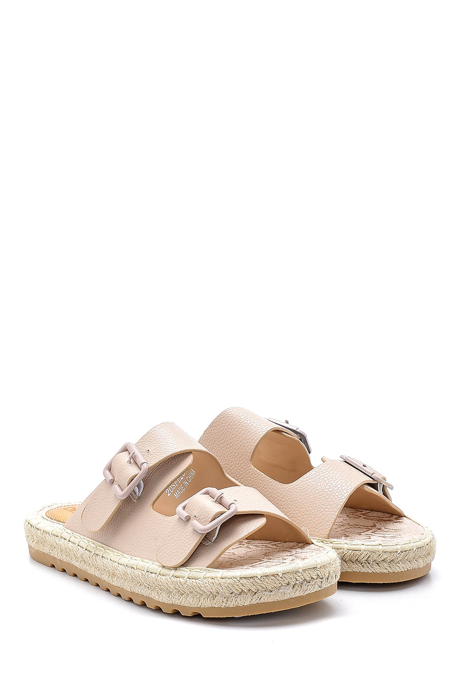 Women's Straw Detailed Slippers