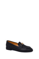 Kadın Siyah Tokalı Maskülen Deri Loafer | Derimod