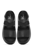 Kadın Siyah Bantlı Kalın Tabanlı Jelly Sandalet | Derimod