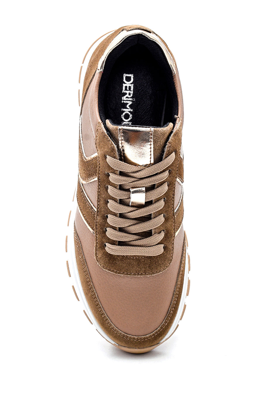 Kadın Deri Süet Detaylı Sneaker