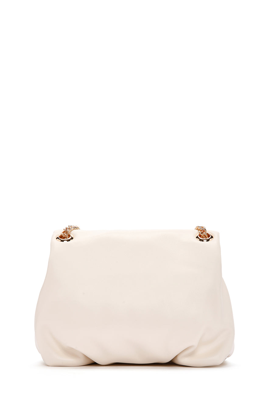 Women's Cream Long Chain Strap Shoulder Bag