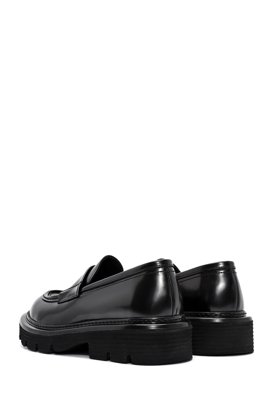 Men's Black Leather Casual Loafer