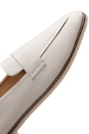 Women's Beige Leather Masculine Loafer | Derimod