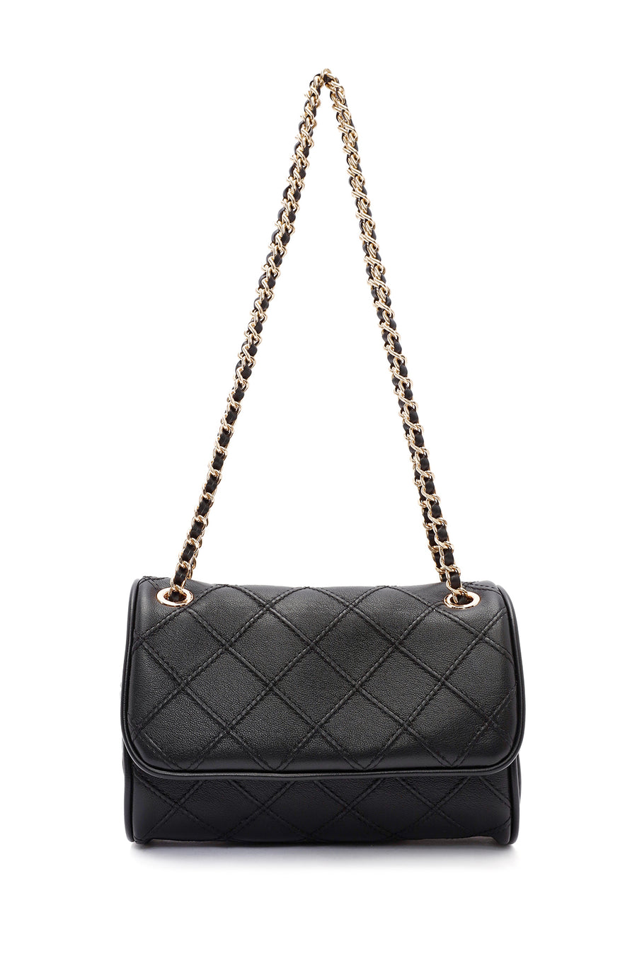 Women's Black Long Strap Printed Shoulder Bag