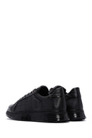 Men's Black Leather Detailed Sneaker | Derimod