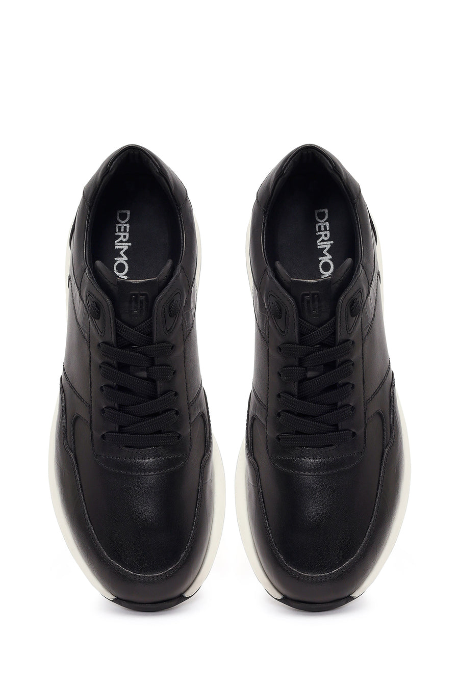 Male Black Lace-Up Leather Sneaker