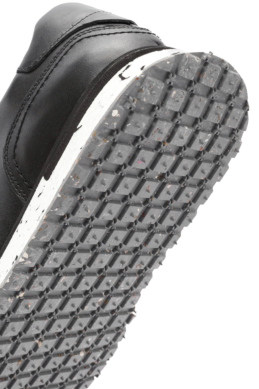 Erkek Siyah Bağcıklı Deri Casual Sneaker