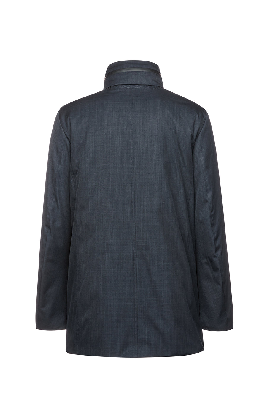 Geox Men's Navy Blue M Dolomia Zippered Long Coat