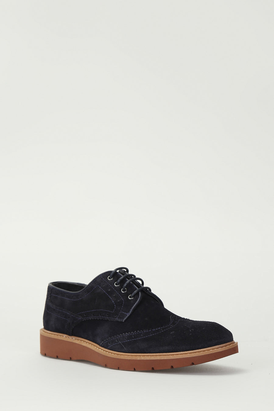 Men's Navy Blue Suede Leather Shoes