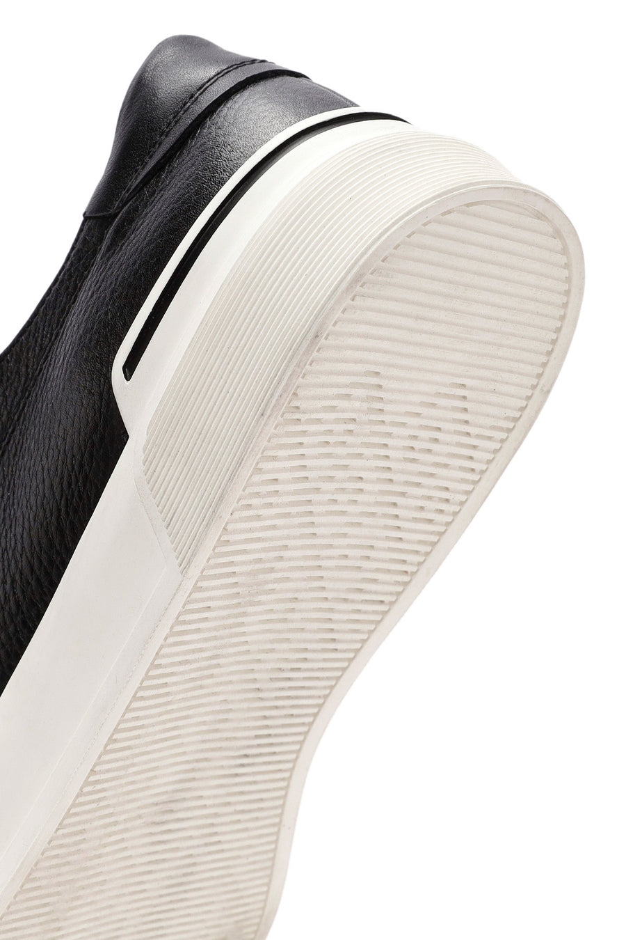 Men's Black Lace-up Leather Sneaker