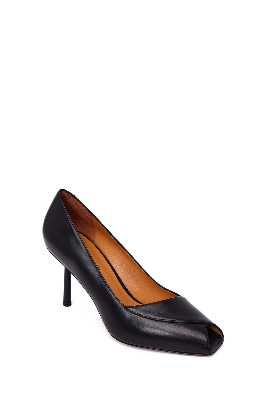 Kadın Siyah İnce Topuklu Deri Stiletto