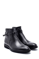 Men's Leather Buckle Detailed Casual Boots | Derimod