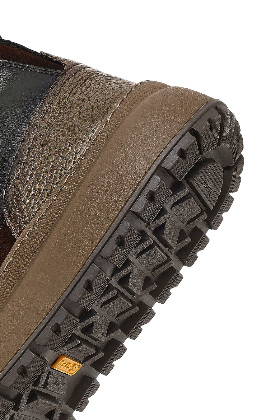 Men's Green Lace-Up Thick Sole Leather Sports Boots